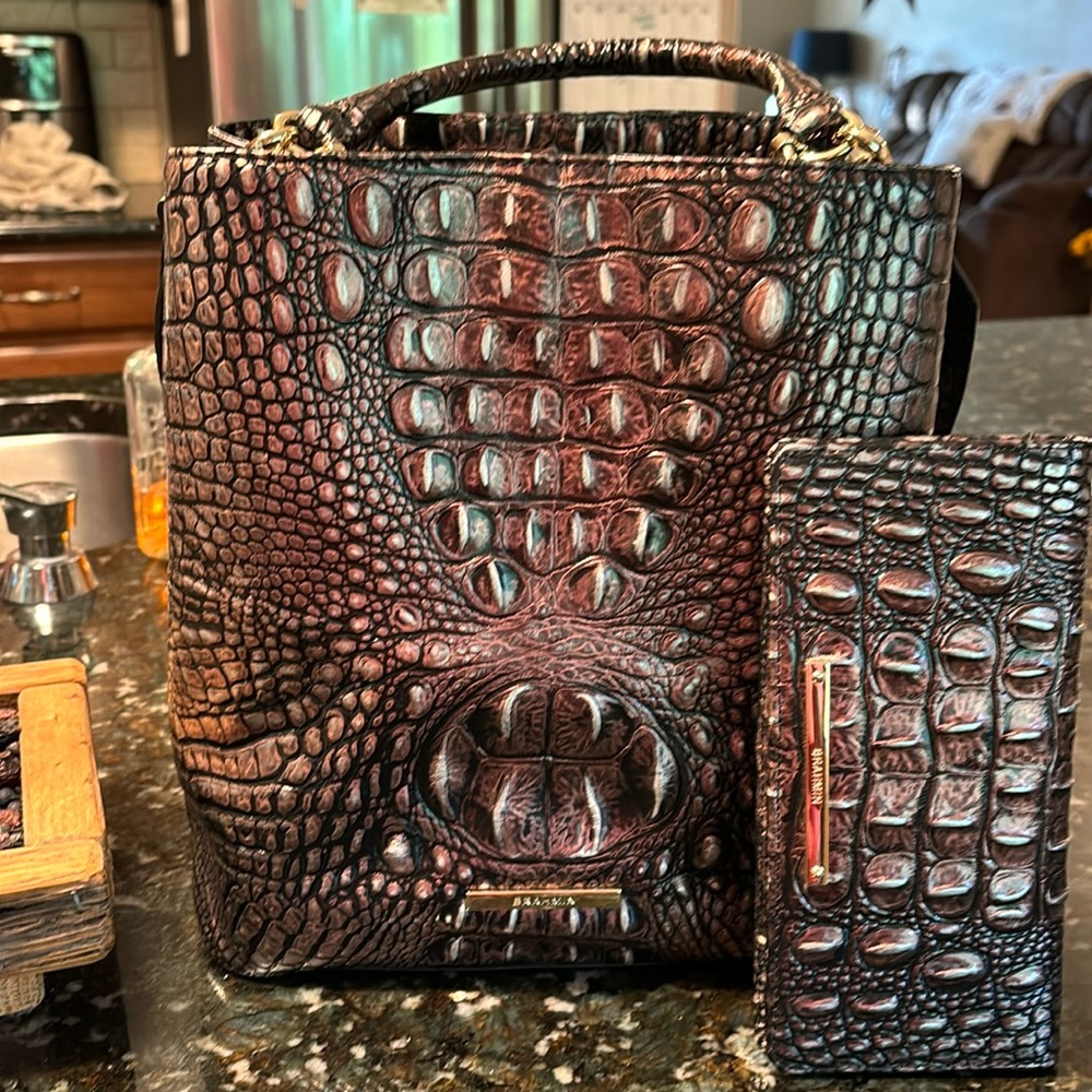 Brahmin Med Amelia w/matching Ady wallet